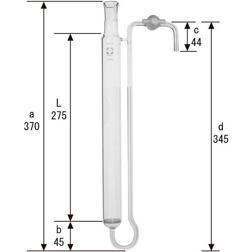 SIBATA SPCクロマト管 PTFEコック付