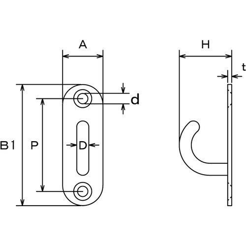 水本 アイプレート ステンレス オープンパッドアイ