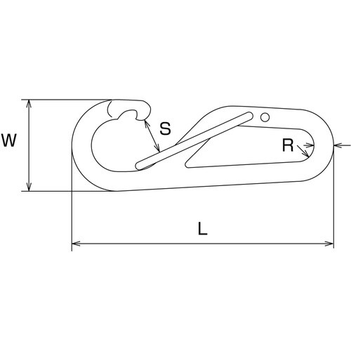 水本 ステンレス ロープフック 線径5mm長さ68