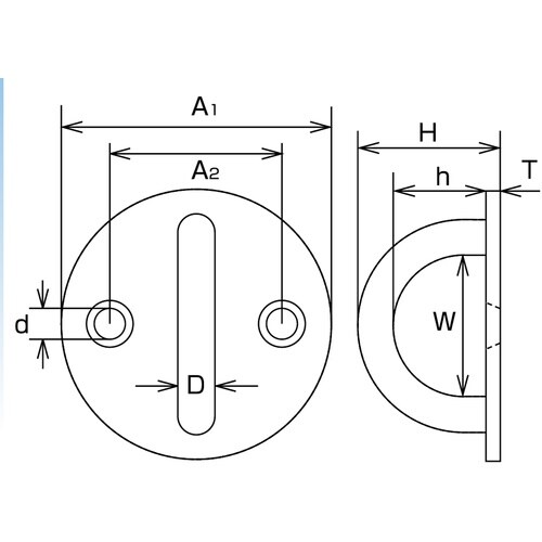 水本 アイプレート ステンレス ラウンドアイ 径5