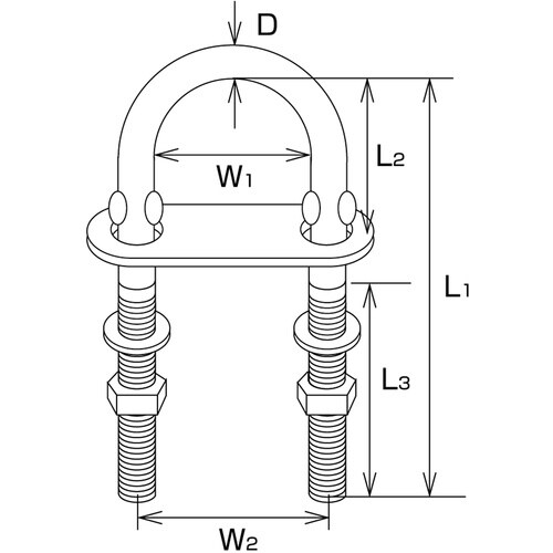 水本 ステンレス Uボルト(レギュラータイプ) 内