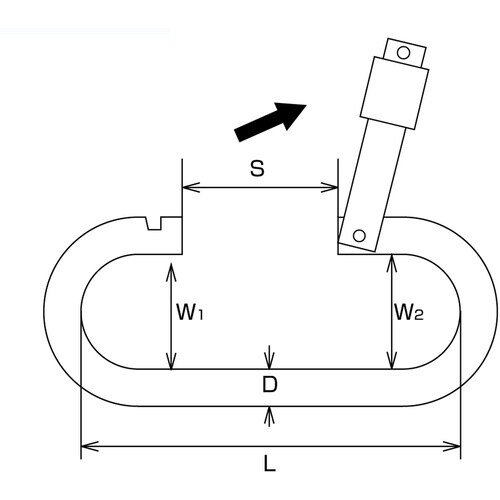 水本 ステンレス オープンフックP型 線径8mm長