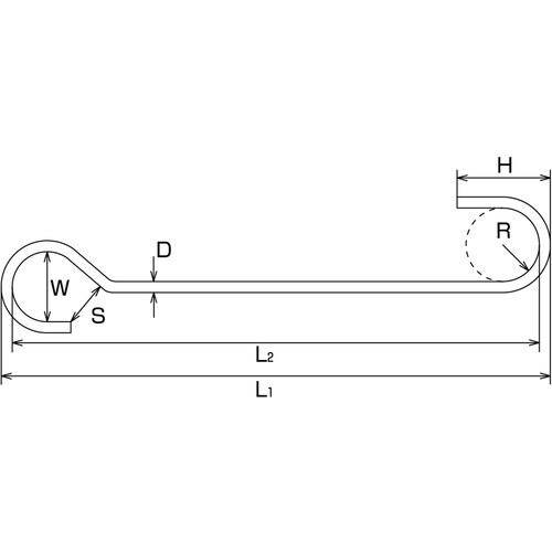 水本 Sフック ステンレス ひっかけSカン 全長3