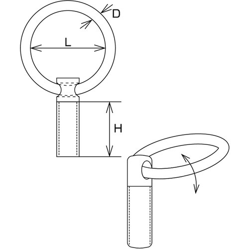 水本 アイボルト ステンレス リングボルト(ミリネ