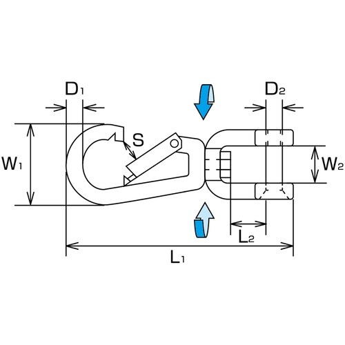 水本 ステンレス スナップフックシャックル 線径5