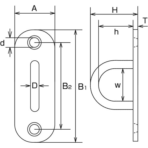 水本 アイプレート ステンレス パッドアイ 9mm
