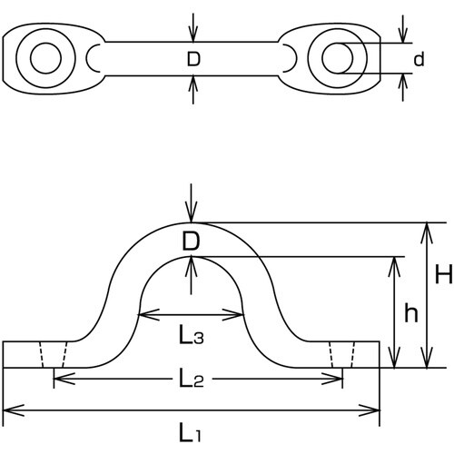 水本 取手 ステンレス アイストラップ 線径8mm