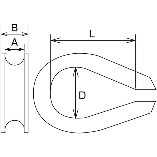 水本 ステンレス ライトシンブル 使用ロープ径3m
