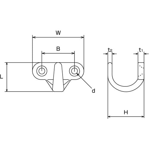 水本 ステンレス コートフック (CHF) 幅40