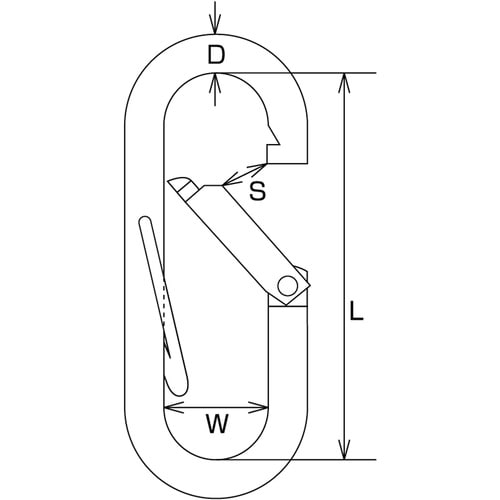 水本 リングキャッチ ステンレス プチカラビナ(ハ