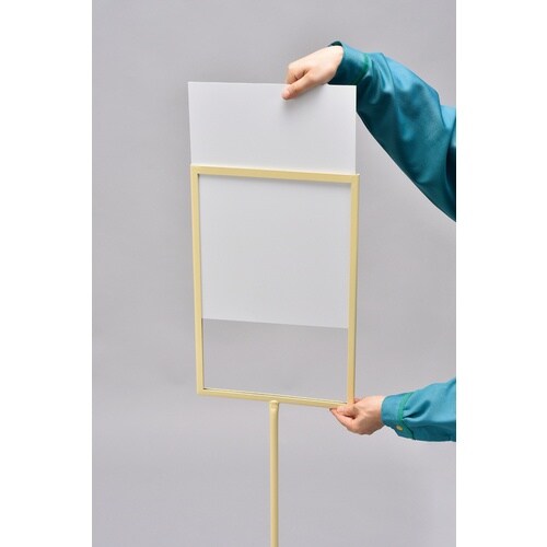 緑十字 サインスタンド アイボリー 両面白無地 S