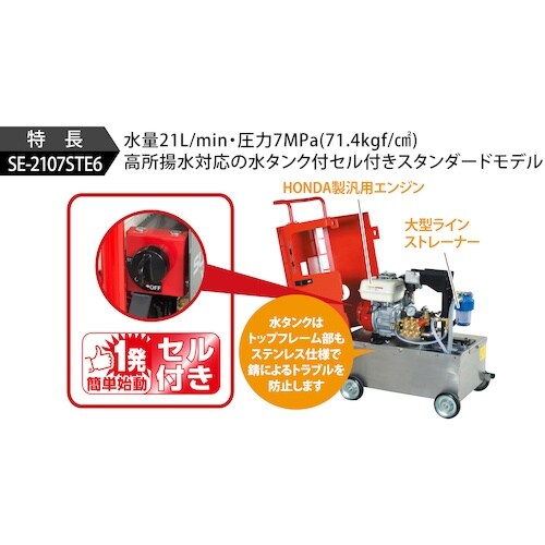 スーパー工業 エンジン式高圧洗浄機 SE−2107