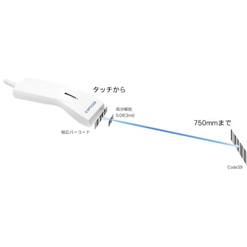 OPTICON 1次元レーザーバーコードスキャナ