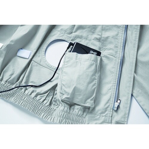 空調服 綿薄手ワークウエアのみ ダークブルー S