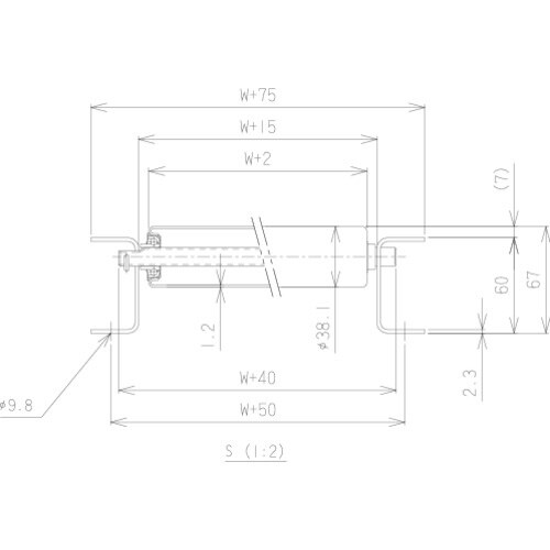 マキテック スチール製ローラーコンベヤR3812P