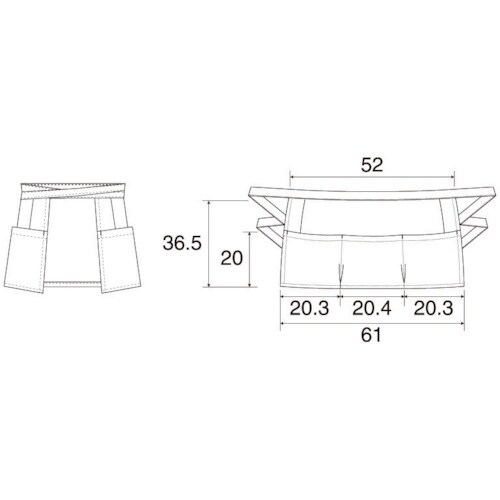 アイトス ショートエプロン