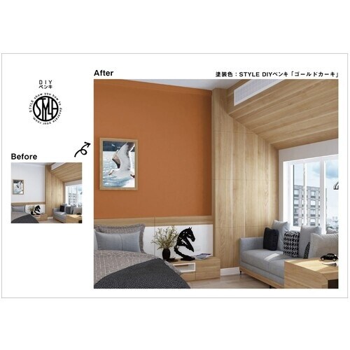 ニッぺ 水性つや消し塗料DIYペンキ 500ML