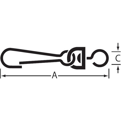 ニッサチェイン ユニクロ甲丸スナップ (100個入