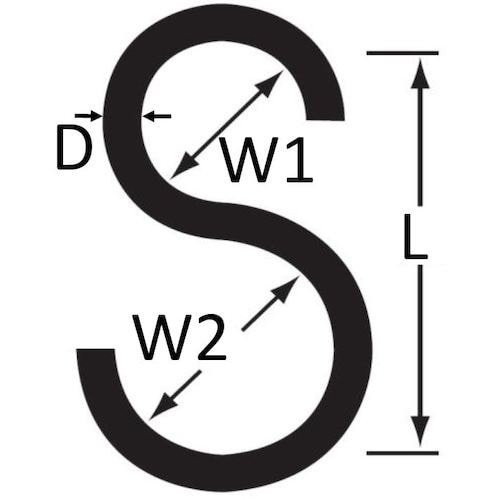 ニッサチェイン 代用クローム鉄Sフック (1000