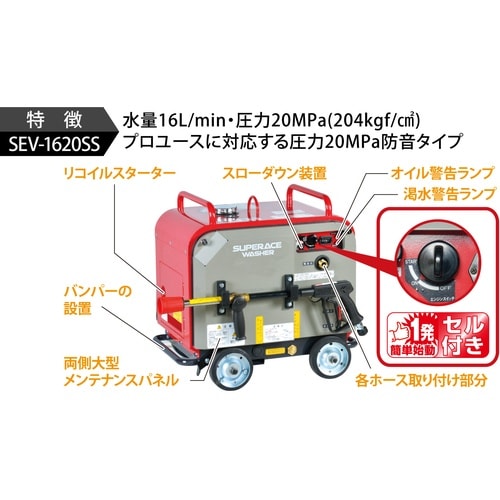 スーパー工業 エンジン式高圧洗浄機 SEV−162