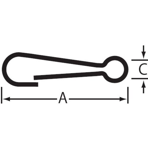 ニッサチェイン ニッケル甲丸スナップ (500個入