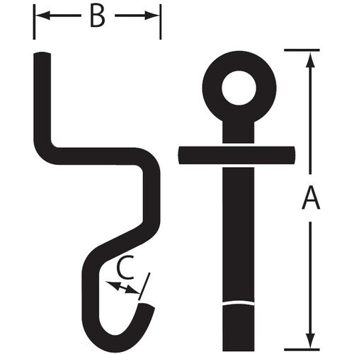 ニッサチェイン ディスプレイパーツ フック 黒 (