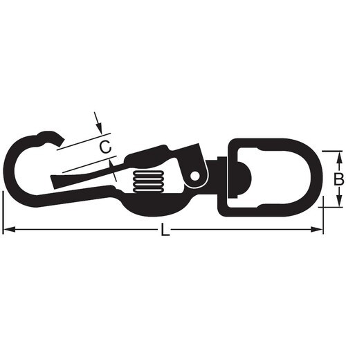 ニッサチェイン 鉄ucバネスナップ 107mm (