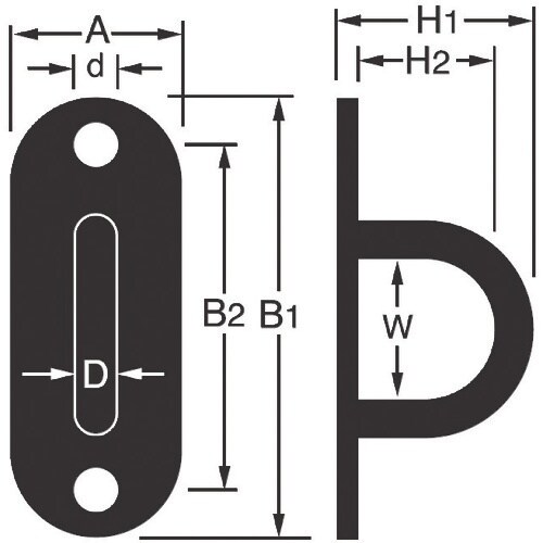 ニッサチェイン ステンスリムアイプレート 8mm