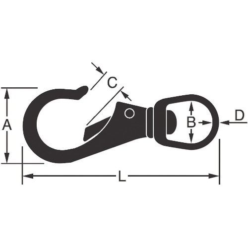 ニッサチェイン ステンWレバースナップ 85mm