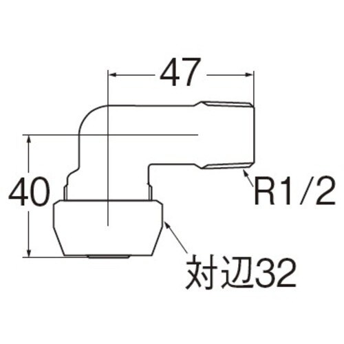 SANEI ポリパイジョイントエルボ1種オス