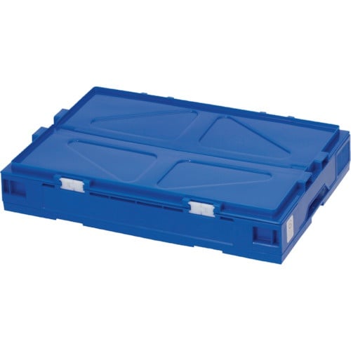 テラモト 折りたたみコンテナ ふた付き 75L