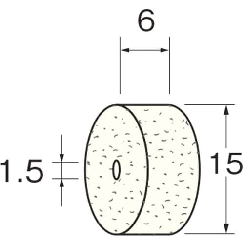 リューター ホイール型フェルトバフホイール型幅(m