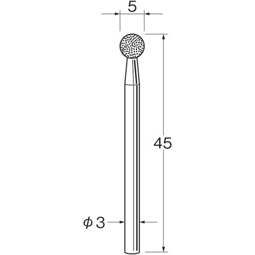 リューター 軸付電着ダイヤモンド砥石D3050