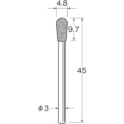 リューター 軸付電着ダイヤモンド砥石D3648