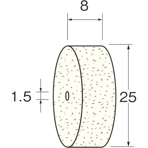 リューター ホイール型フェルトバフホイール型幅(m