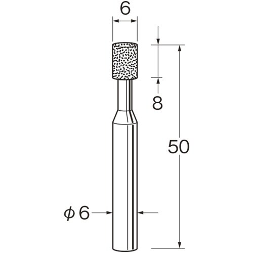 リューター 機械研削用軸付電着ダイヤモンド砥石(イ