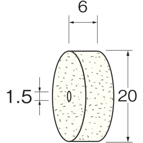 リューター ホイール型フェルトバフホイール型幅(m