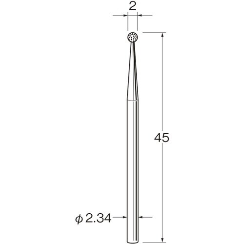 リューター 軸付電着ダイヤモンド砥石D1020