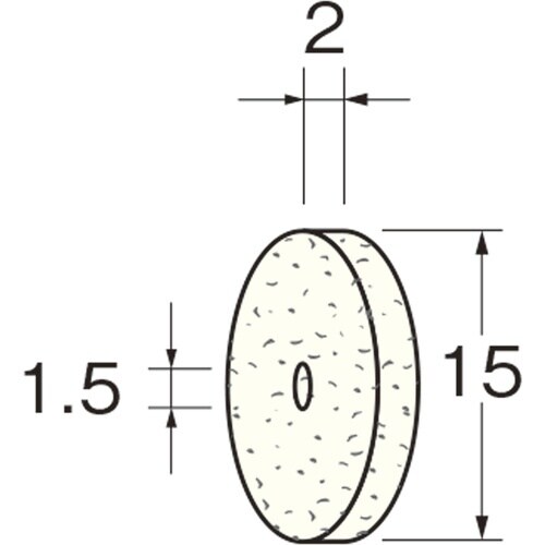 リューター ホイール型フェルトバフホイール型幅(m