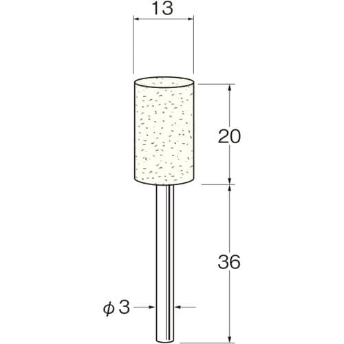 リューター 軸付フェルトバフ外径(mm):13