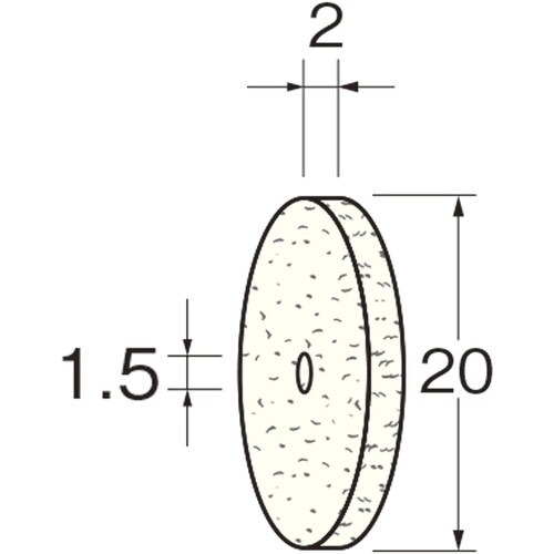 リューター ホイール型フェルトバフホイール型幅(m