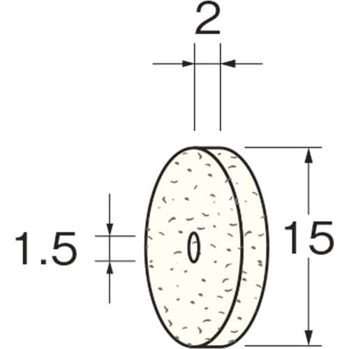 リューター ホイール型フェルトバフホイール型幅(m