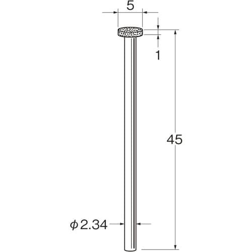 リューター 軸付電着ダイヤモンド砥石D1905