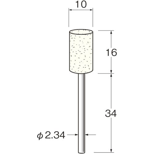 リューター 軸付フェルトバフ外径(mm):10軸長