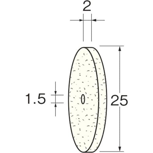 リューター ホイール型フェルトバフホイール型幅(m