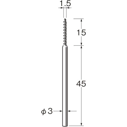 リューター スパイラルブラシ軸径(mm):3毛材:
