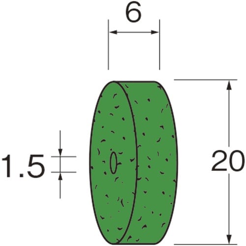 リューター ホイール型フェルトバフホイール型幅(m