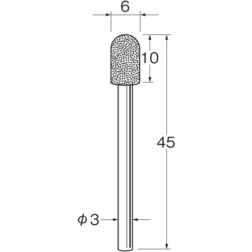 リューター 軸付電着ダイヤモンド砥石D3260