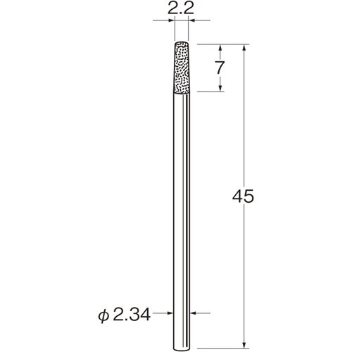 リューター 軸付電着ダイヤモンド砥石D1522