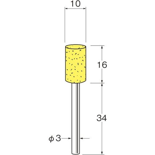 リューター 軸付フェルトバフ外径(mm):10 (
